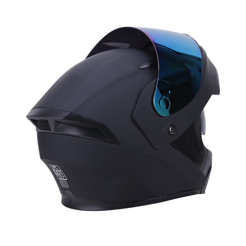 DOT Motorcycle Full Face Men Helmet Flip Up Modular Street Bike ATV Cap + SHIELD