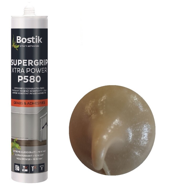 Bostik P580 Supergrip Xtra Power  Beige Pu Montageklebstoff 435g Kartusche