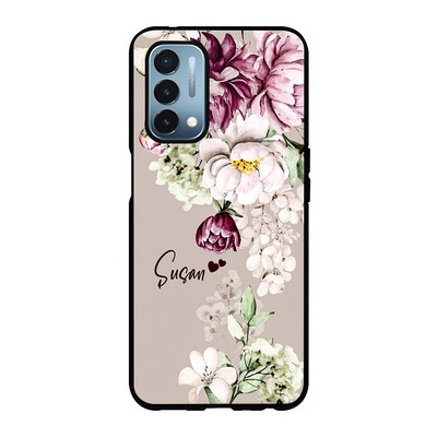 Flowers Personalised Name Case For OnePlus 12 11 9 8 Nord 2T CE 2 Silicone Cover