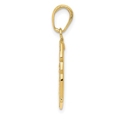 Pre-owned Superdealsforeverything Real 14kt Yellow Gold Saint Michael Medal Badge Pendant