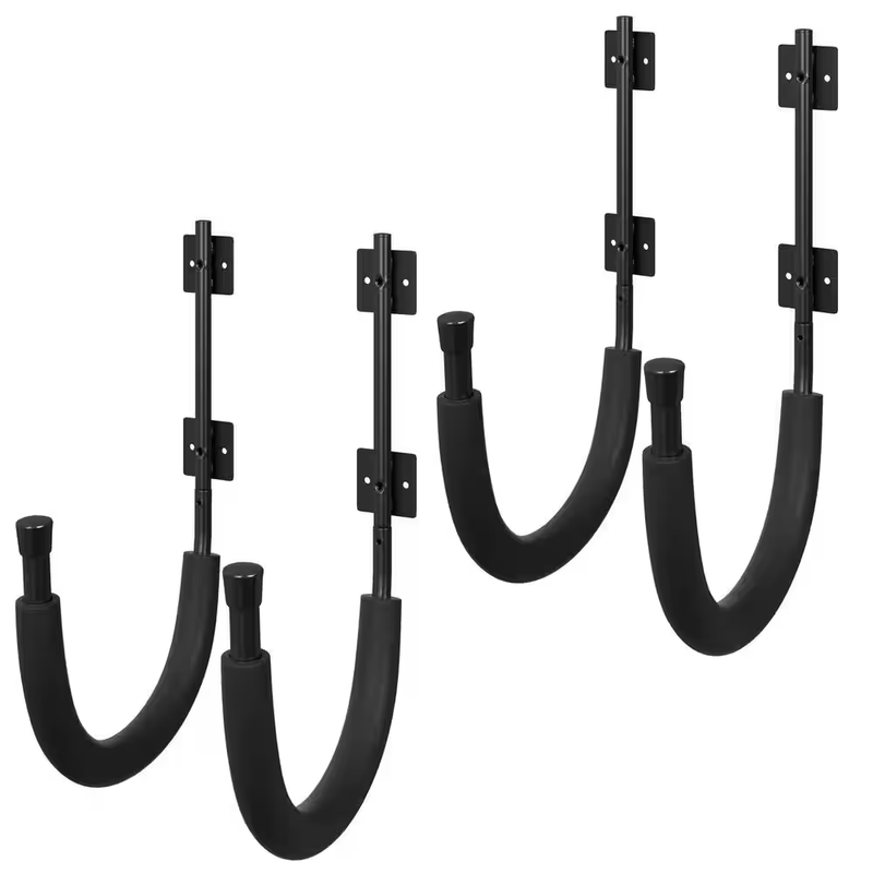 100 Lbs. Capacity Kayak Wall Mount Hangers Storage Hook Rack, Black, 2-Pack