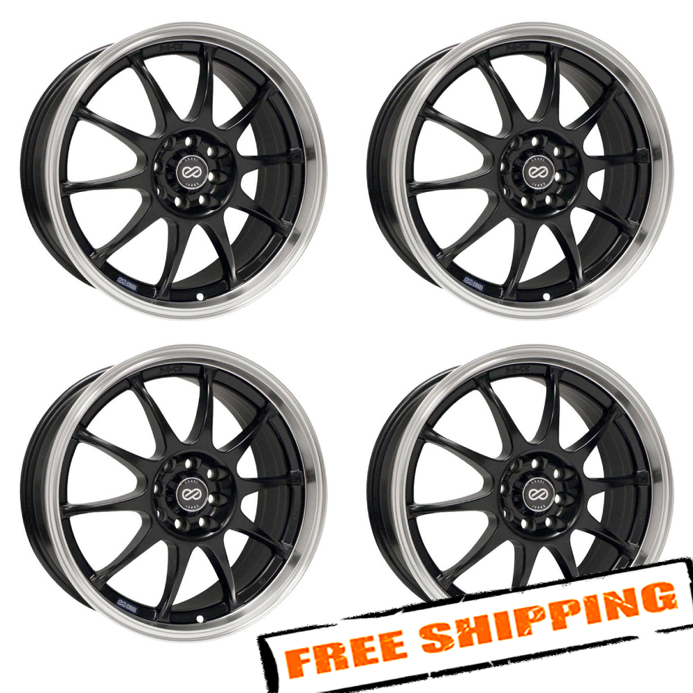 Enkei 409-565-02BK Set of 4 15x6.5 5x100/5x114.3 38mm 72.6mm