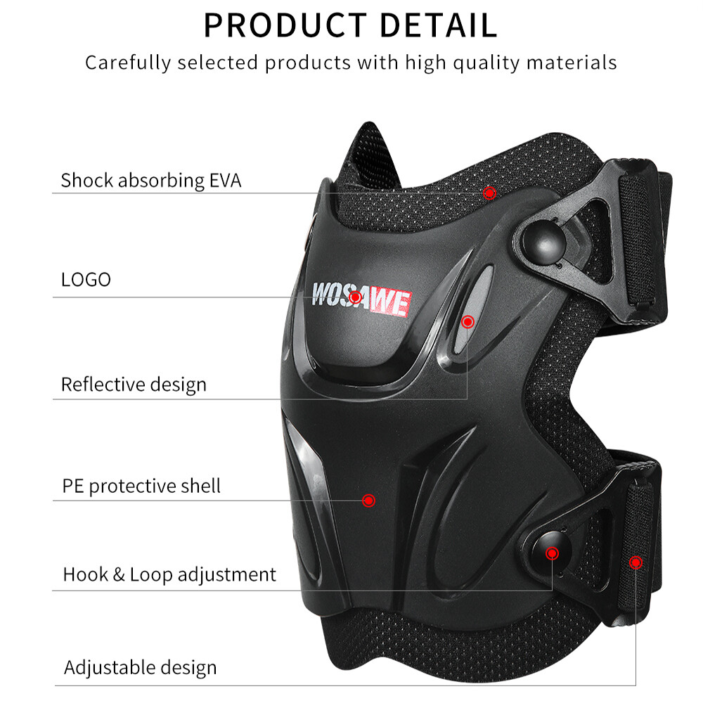 WOSAWE Adults Motorcycle Ride Elbow Pads Brace BMX MTB Motocross Protective Gear