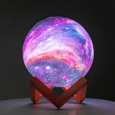 3D Printing Moon Galaxy Lamp 5.9'', 16 Color Night Light, Touch & Remote Control