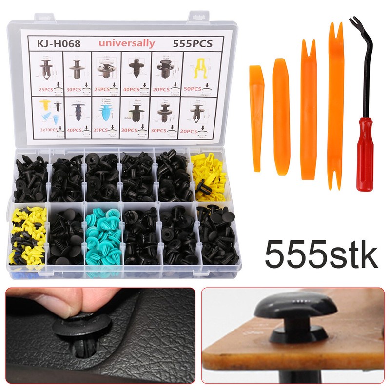 555 Auto KFZ Türverkleidung Befestigung Niete Stoßstange Trim Moulding Clips Set