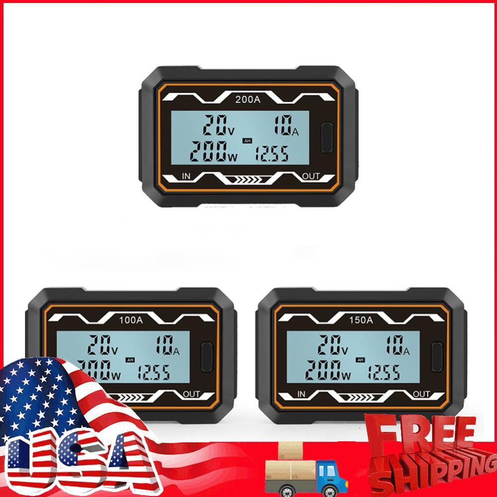 Battery Voltage Amp Meter Lcd Digital Watt Meter Current Monitor