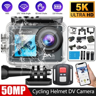2'' WiFi Anti-Shake Action Camera 5K UHD 60FPS 170° Waterproof  Outdoor Camcorder