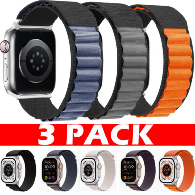 3 PACK Alpine Loop Sport Band for Apple Watch 9 8 7 6 5 SE Ultra 2 38/41/49mm