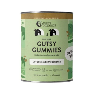 New Nutra Organics Gutsy Gummies Pine Lime 150g