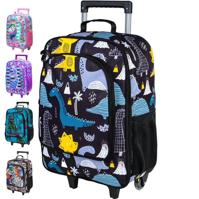 For Boys, Cute Dinosaur Rolling Wheels Suitcase For Children