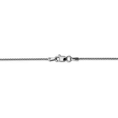 Pre-owned Superdealsforeverything Real 14kt White Gold 20 Inch 1.2mm Parisian Wheat With Lobster Clasp Chain