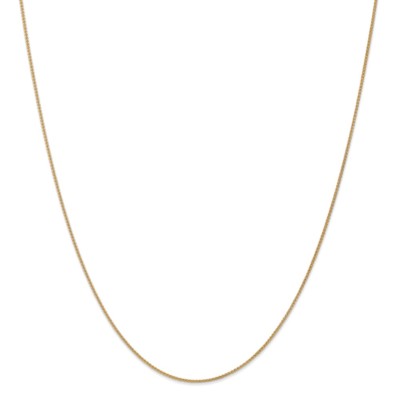 Pre-owned Superdealsforeverything Real 14kt Yellow Gold 30 Inch 1.05mm Spiga With Lobster Clasp Chain; 30 Inch