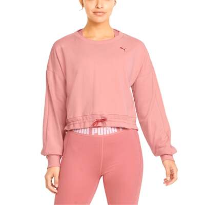 Женская толстовка с круглым вырезом Puma French Terry Pink 52261024