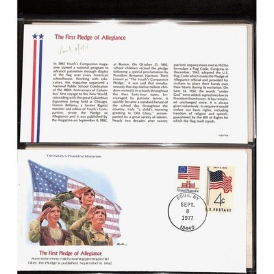 Old Glory's Proudest Moments Fleetwood Covers Kunstler Stamps 1977 Vintage Rare