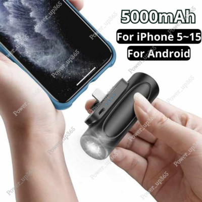 5000mAh Portable Power Bank Mini Battery Charger For iPhone Android iPhone 15