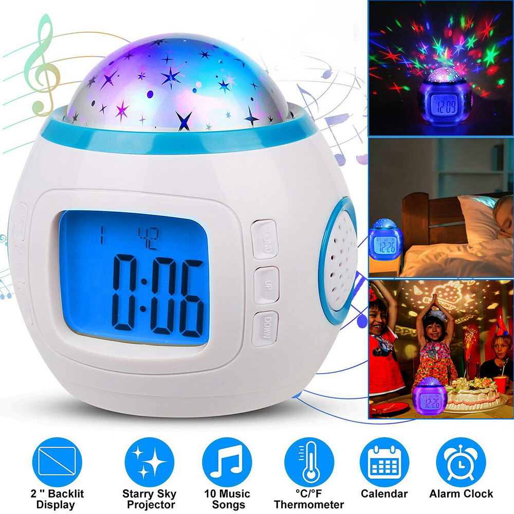 Kids Gift LED Sky Star Night Light Projection Lamp Music Ala