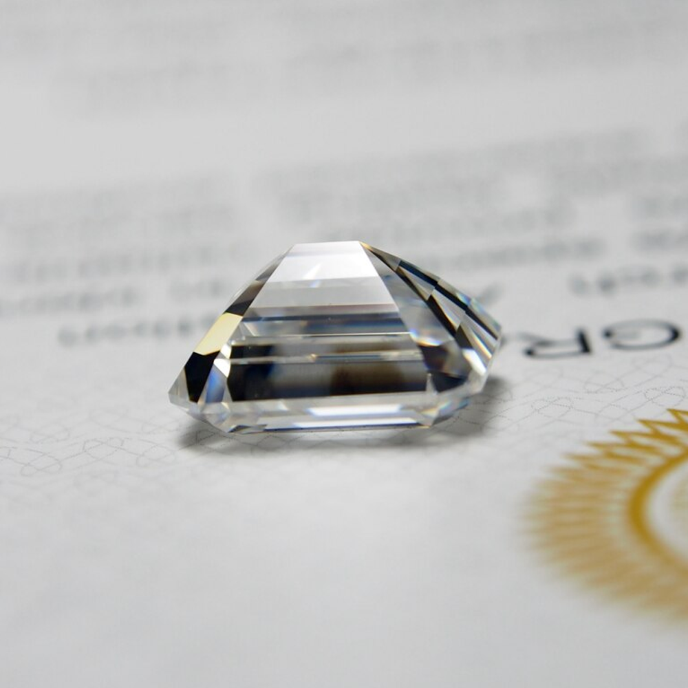 GRA Certified Loose Moissanite Emerald Cut Stones D VVS1 All Sizes
