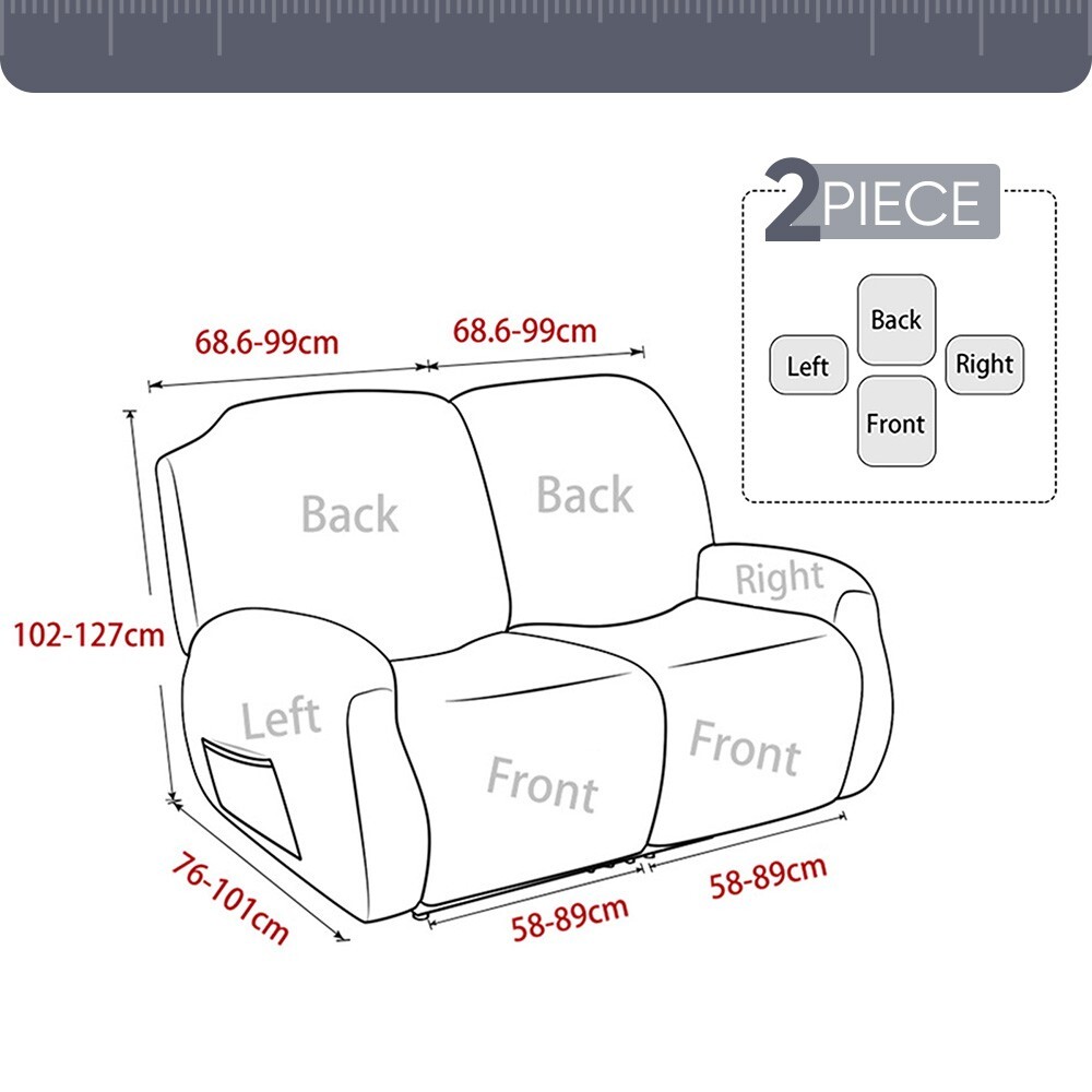 Stretch Recliner Chair Slipcover, Splash-Resistant Sofa Cover Protector for Home
