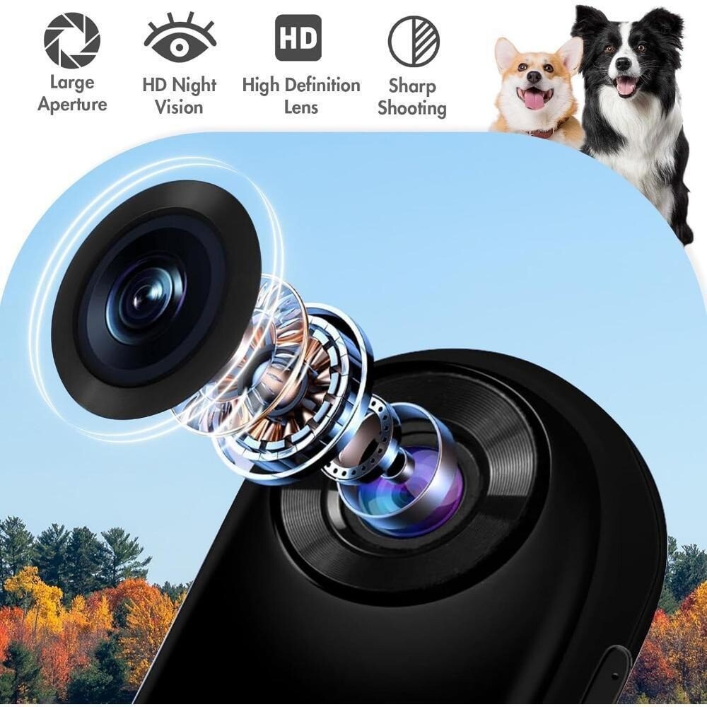 1080P A  pet collar camera for Pets  Supplies Indoor Outdoor with Video  Records