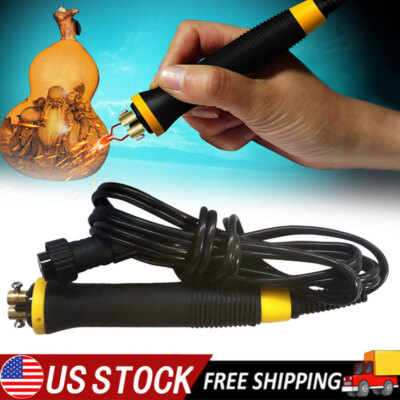 LH50 Multifunction Wood Burning Pen Tool Pyrography Machine Kit Burner Craft US