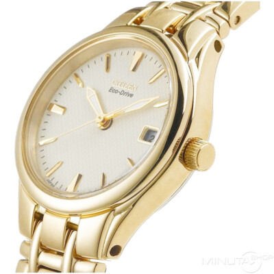 Pre-owned Citizen Gold Womens Analogue Watch Ew1262-55p