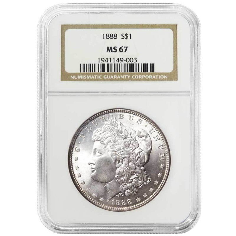1888 Silver Morgan Dollar NGC MS67