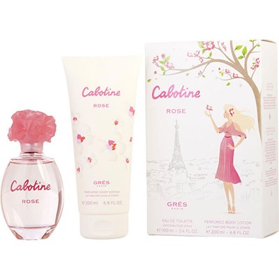 Parfums Gres Cabotine Rose Eau De Toilette Spray 100ml/3.4oz & Body Lotion 200ml