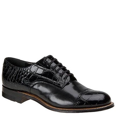 

Мужские оксфорды Stacy Adams Madison Croco Oxford 9.5 2E US — черный/крокодиловый, Black/crocodile