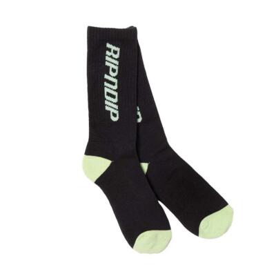 Véritable Rip N Dip Nerm Rapide Chaussettes - Noir/Vert (Taille Unique)