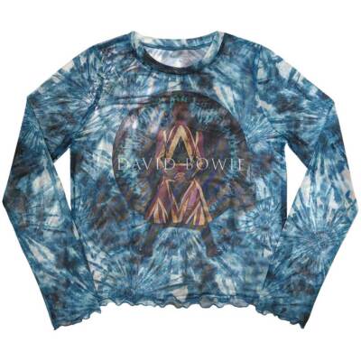 David Bowie Women's Long Sleeve T-Shirt Live & Well (Mesh)