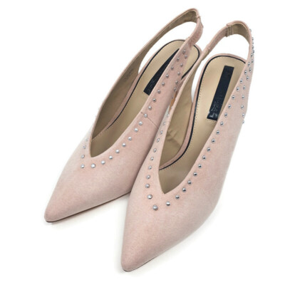 Miss Selfridge LIVELY Stud Sling Court Shoes UK 6 EUR 39 US 8.5