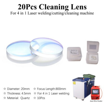 2Pcs D20mm F800 Cleaning Lens for 4 IN 1 Laser Welding/Cleaning/Cutting Machine