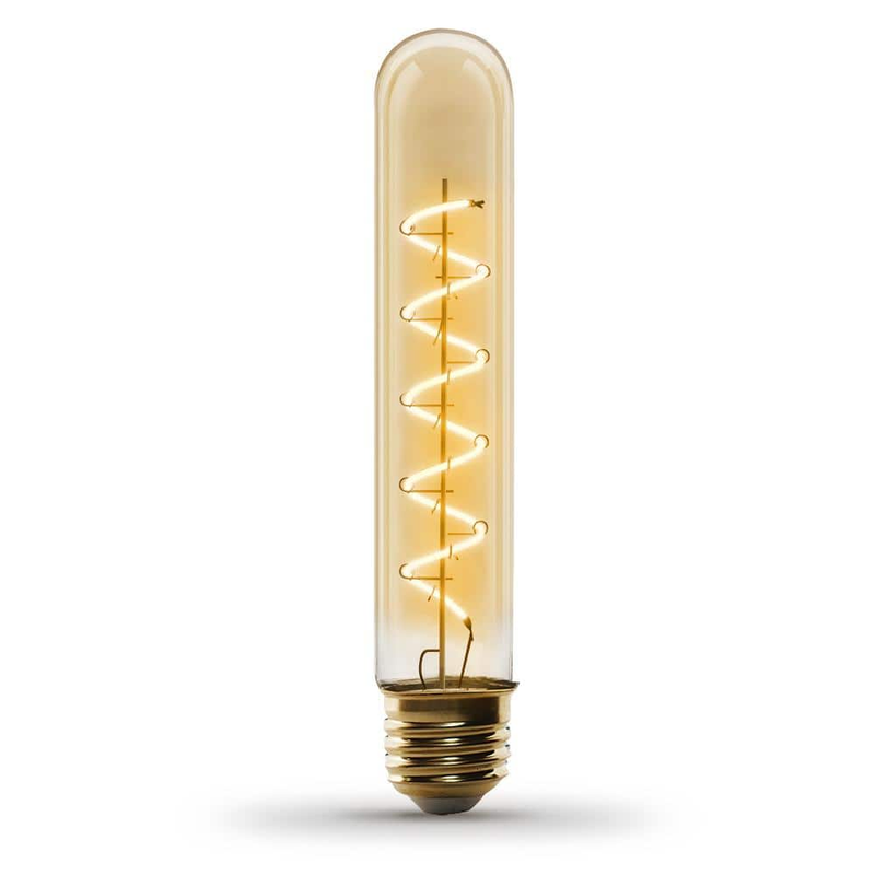 LED Light Bulb Vintage Edison 25-Watt Large Amber Glass E26 Spiral Filament