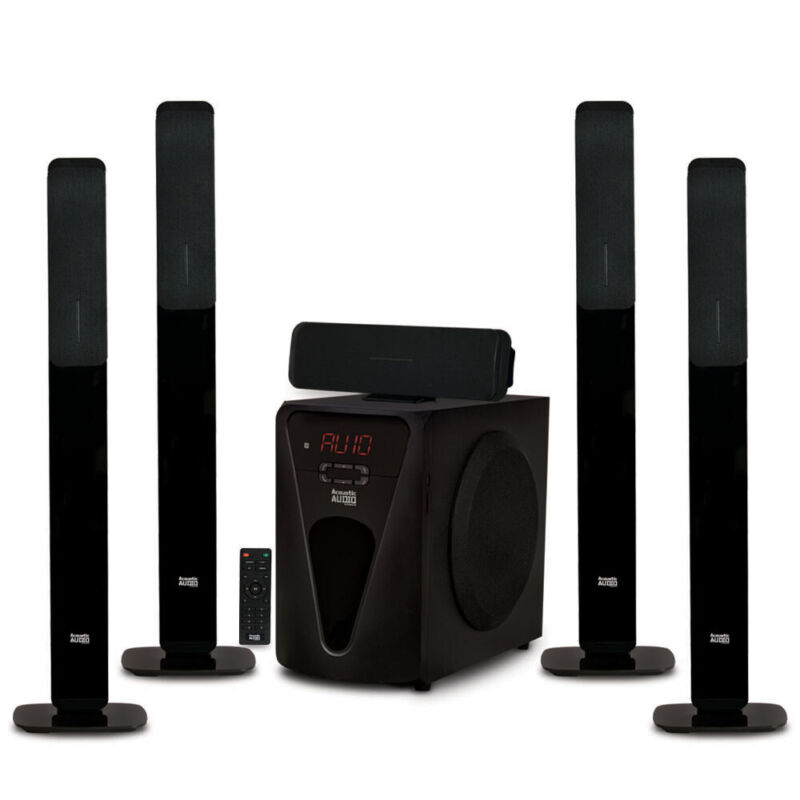 Acoustic Audio Bluetooth Tower 5.1 Home Speaker System with 8"