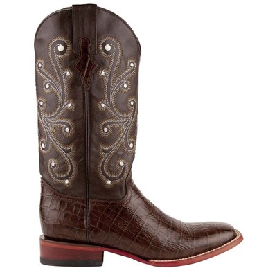 Мужские Коричневые Классические Ботинки Ferrini Mustang Alligator Square Toe Cowboy 40793-09