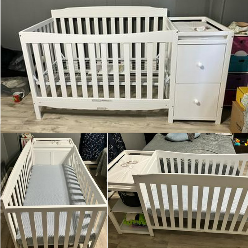 Cunas Para Bebes Convertible Cambiador Cama Para Niños Marco White Baby Crib