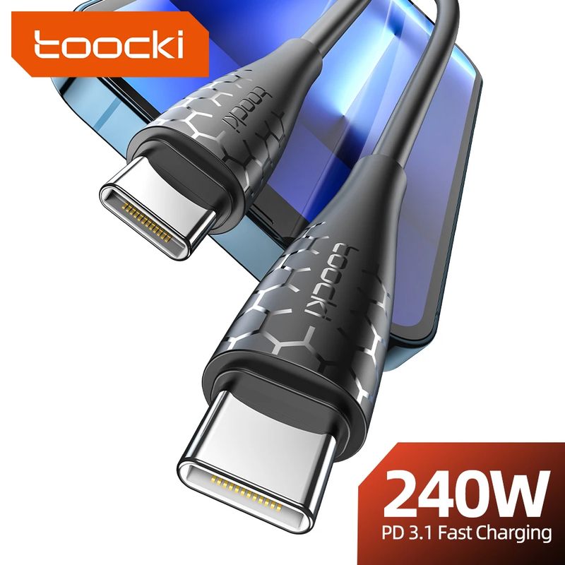 100W USB C to Type C Cable 240W PD3.1 Fast Charging Charger 5A Type C to Type C