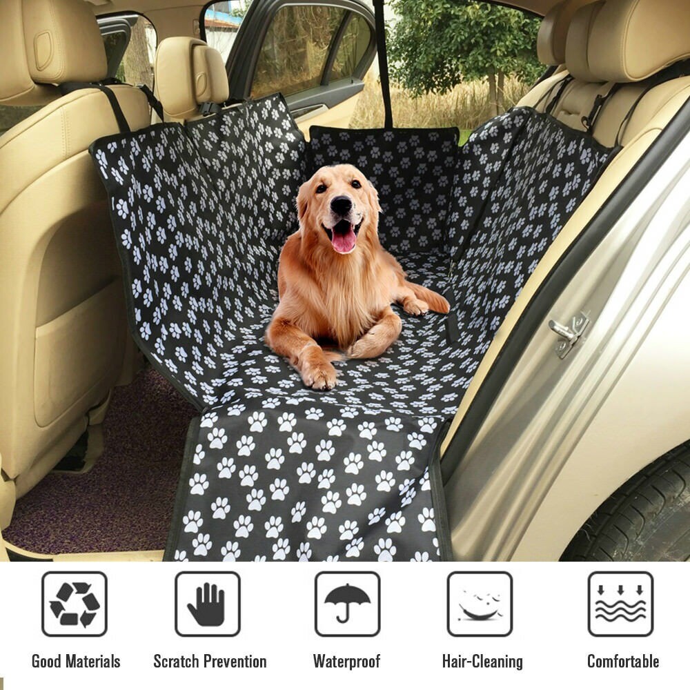 Dog Car Back Seat Cover Waterproof Hammock washable Heavy duty Paw