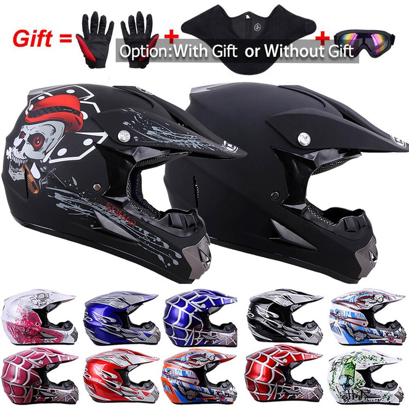 DOT Adult Youth Helmet Child Kids Motorcycle Full Face Offroad Dirt Bike ATV UTV