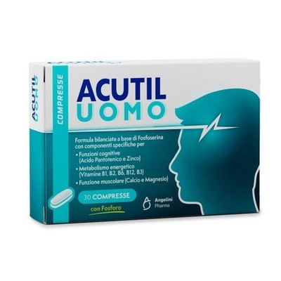 Integratore Alimentare Acutil Uomo - 30 Compresse con Vitamine, Minerali e Fosfo