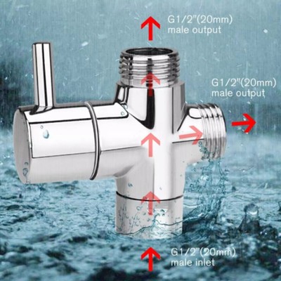 Shower Diverter Three-way Diverter Switch One-point Two-cnnector Converter