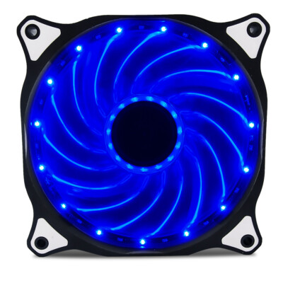 1-5Pcs 120mm 15 LED PC CPU Computer Case Cooling Neon Quite Clear Fan Mod cooler