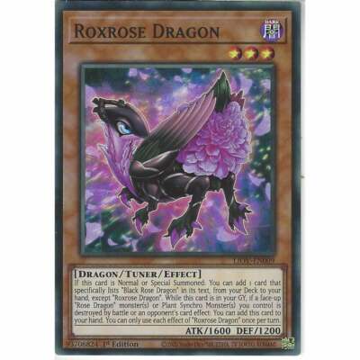 LIOV-EN009 Roxrose Dragon | 1st Edition Super Rare YuGiOh Trading Card Game TCG