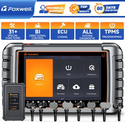FOXWELL GT75TS Bluetooth OBD2 Scanner Bidirectional Coding Diagnostic Scan Tool