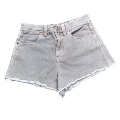 Madewell x Where I was from Light Pink Denim Cutoff Mid-Rise Shorts Size 27 GUC