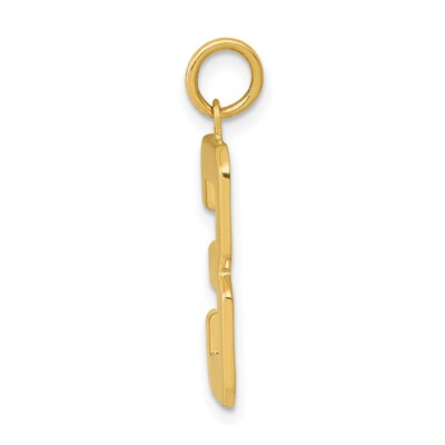 Pre-owned Superdealsforeverything Real 14kt Yellow Gold Casted Large Polished Number 3 Charm