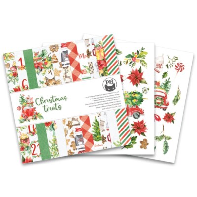 Scrapbooking Double Sided Paper 6 x 6, CardStock, P13, Christmas treats