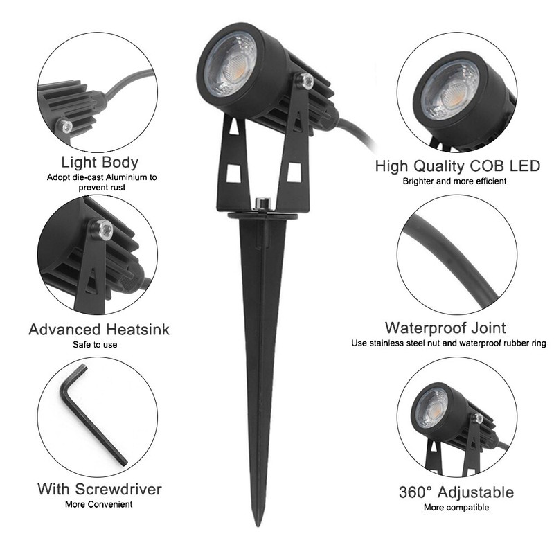LED Garden Spike Spotlight Lights Outdoor Garden Yard Lawn Lamp