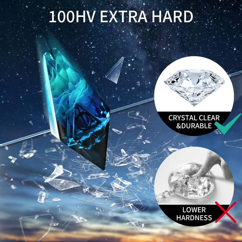 Crystal Clear Hard UV Resin Upgraded Formula Ultraviolet Fast Curing Resin for J