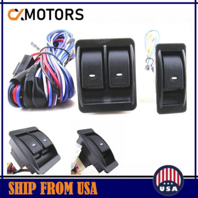 Universal 3 Rocker Switch Kit 2 Door Lock Power Windows 12V for front two doors